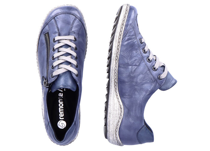 Remonte, bequeme Damen-Sneaker, Weite G, mit herausnehmbarem Fußbett BLAU