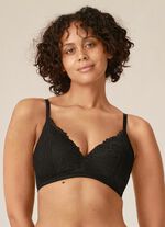 Zauberhafter Naturana BH mit weich gepolsterten Cups SCHWARZ