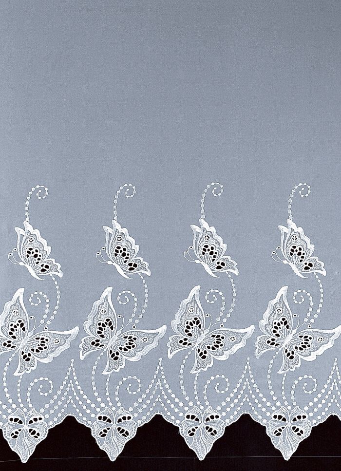 Langstore mit Plauener Stickerei WEISS