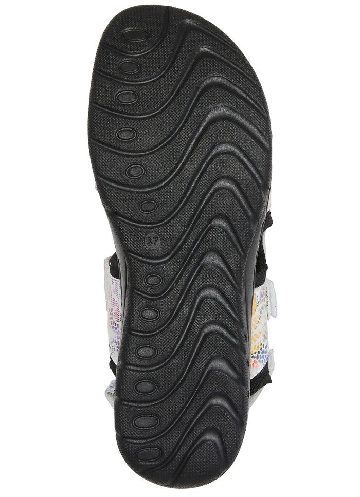 Gemini Trekking-Sandale mit bunter Floral-Pr&auml;gung WEISS