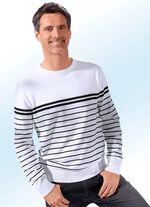 Rundhalspullover in 3 Farben WEISS