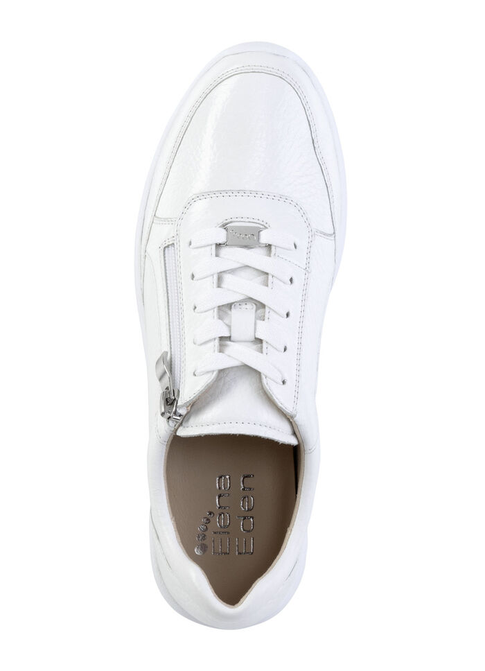 ELENA EDEN, komfortable Damen-Sneaker, Weite G, mit herausnehmbarem Fußbett WEISS