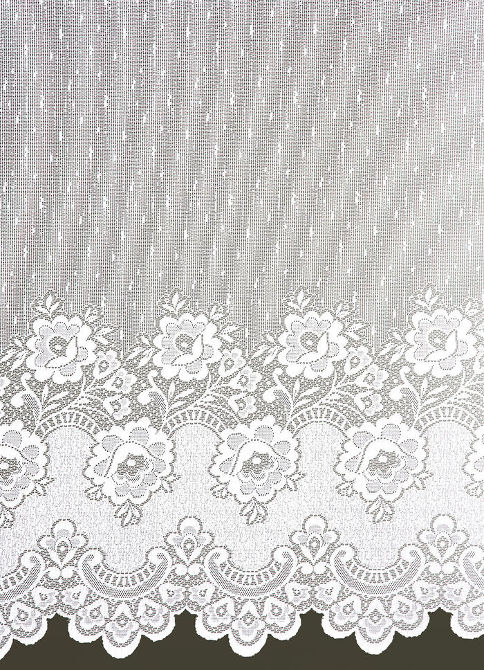 Blumenfenster-Store, gerader Abschluss 