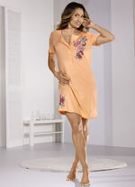 Zweierpack Nachthemden aus nachhaltigem Baumwollanbau 1X APRICOT, 1X FLIEDER