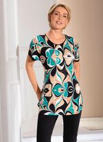 Fantasievolles Longshirt mit Zierpl&auml;ttchen 