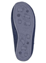 Klassische Herren-Hausschuhe, mit herausnehmbarem Fu&szlig;bett BLAU