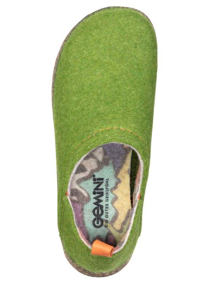 Gemini, komfortable Damen-Hausschuhe, Weite G, mit herausnehmbarem Fu&szlig;bett GR&Uuml;N