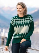Pullover in flauschiger Qualität PETROL-MINT-KIESEL