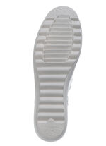 Gemini Slipper aus teilweise gepr&auml;gtem Nappaleder WEISS-GRAU