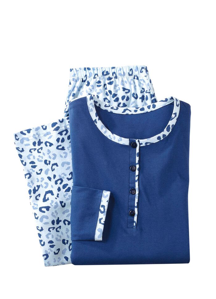 Zweierpack Schlafanz&uuml;ge, langarm mit Knopfleiste   