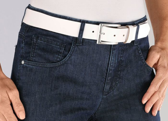 Trendiger Damen-G&uuml;rtel aus Leder, 3,5 cm breit 