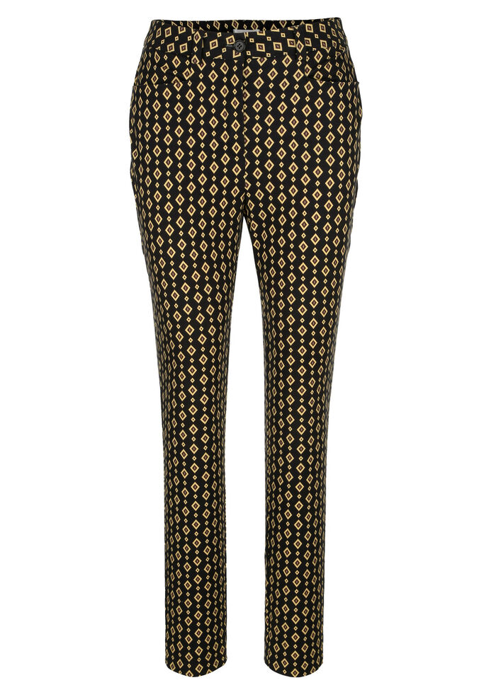 Hose in Minimal-Dessinierung SCHWARZ-GELB