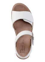 ELENA EDEN, bequeme Damen-Sandaletten, Weite H, mit herausnehmbarem Fu&szlig;bett WEISS