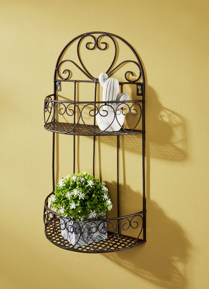 Wandregal aus Eisen mit antiquarischem Charakter ANTIKBRAUN