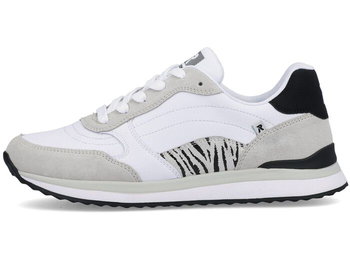 Rieker Sneaker mit interessantem Zebra-Druck WEISS