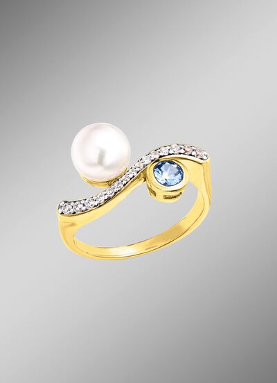 Glanzvolle Raffinesse &ndash; Vergoldeter Damenring 