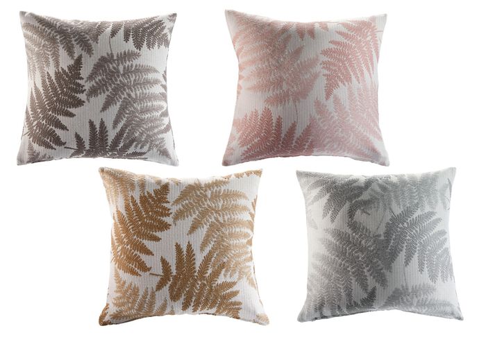 Tagesdecke mit naturnahen Bl&auml;ttermotiven GOLD