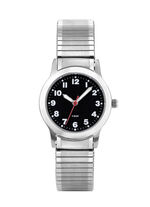 Para-Quartz-Damenuhr mit Edelstahlzugband 