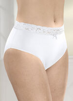 Viererpack Slips mit elastischem Spitzenbund 