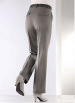 Hose mit r&uuml;ckw&auml;rtigen Dehnbundeins&auml;tzen GRAU MELIERT