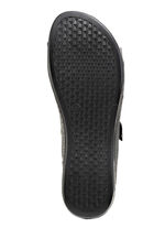 ELENA EDEN Pantolette aus Nappaleder mit Kontrast-Durchzügen SCHWARZ