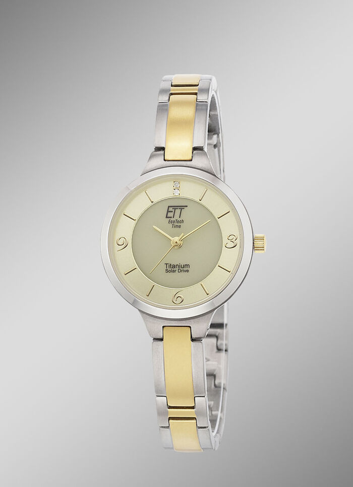 ETT-Solar-Damenuhr mit Titanbandgeh&auml;use 