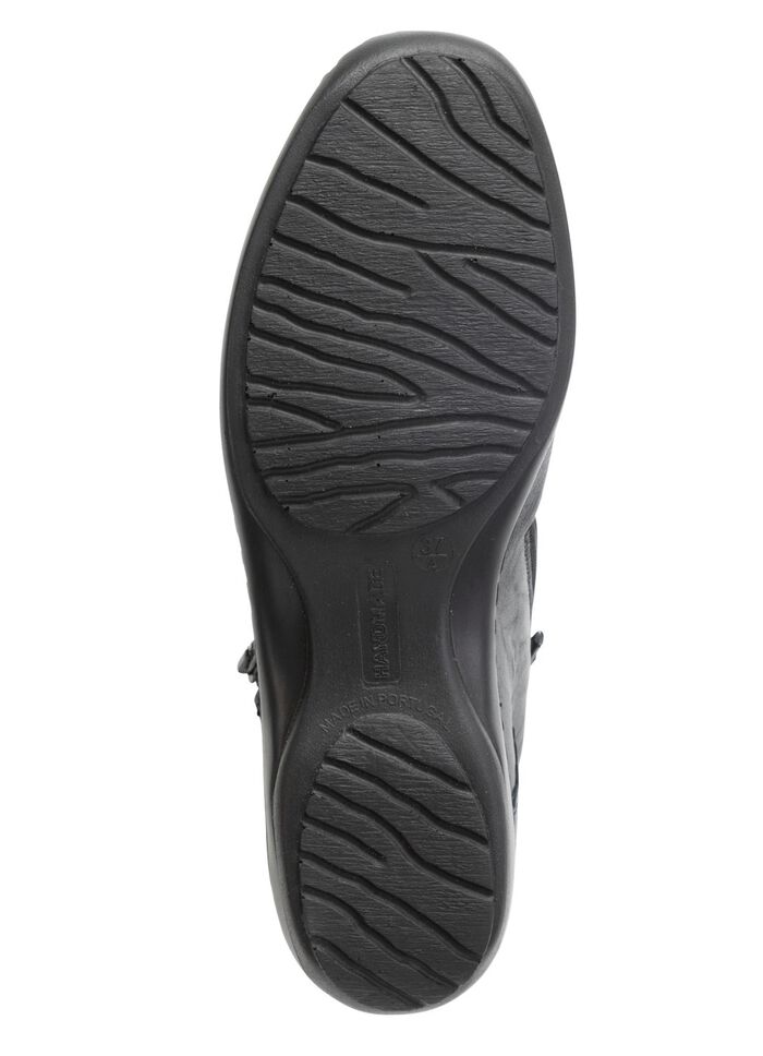 ELENA EDEN Bootie mit dezenter Knitter-Struktur und Metallschmuck 