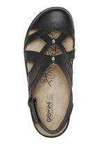 Gemini Sandale aus schattiertem Rind-Nappaleder SCHWARZ