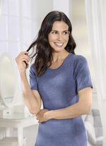 Permatherm Shirt JEANSBLAU MELIERT