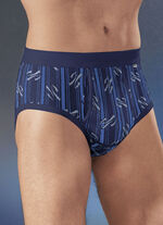 Viererpack Slips aus Feinripp mit Eingriff, bunt dessiniert 