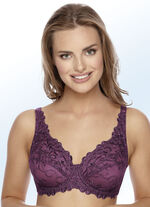 Viania Bügel-BH mit Stickereispitze BROMBEER