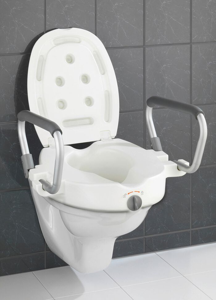 Toilettensitzerh&ouml;her mit Armlehnen 