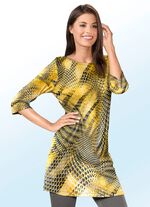 Feinstrick-Tunika mit Alloverdruck 