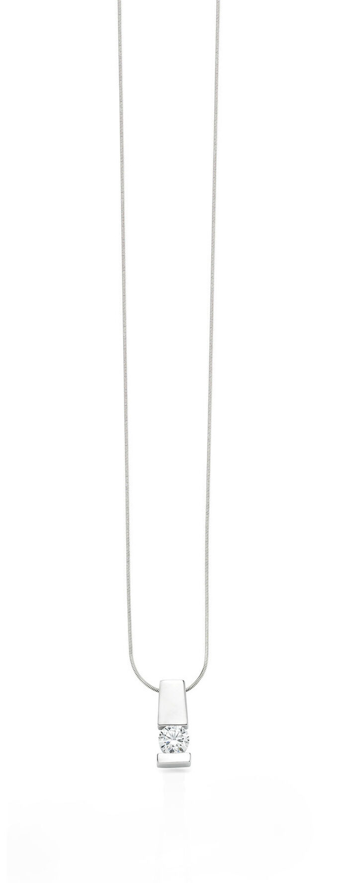 Edler Anhänger in Weißgold mit Brillant 