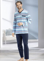 Zweierpack Schlafanzüge mit V-Ausschnitt und offenen Abschlüssen 