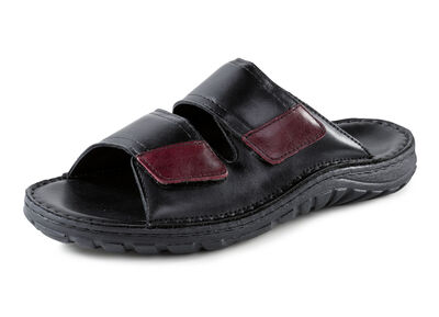 GINO GALANTE, klassische Herren-Pantoletten, aus Leder 