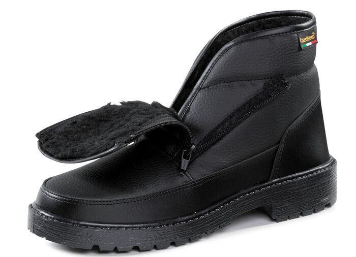 Stiefelette aus Synthetikmaterial SCHWARZ
