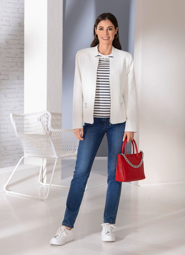 Kurzblazer mit Rei&szlig;verschlusstaschen 