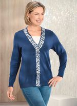 Pullover in sehr weicher Qualität mit Modal JEANSBLAU-ECRU