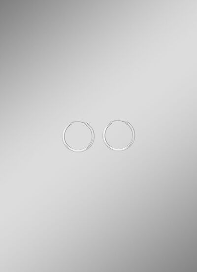 Schicke Creolen in Weißgold 585/- fein 