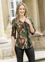 Shirt-Tunika mit Lederimitat-Besatz 