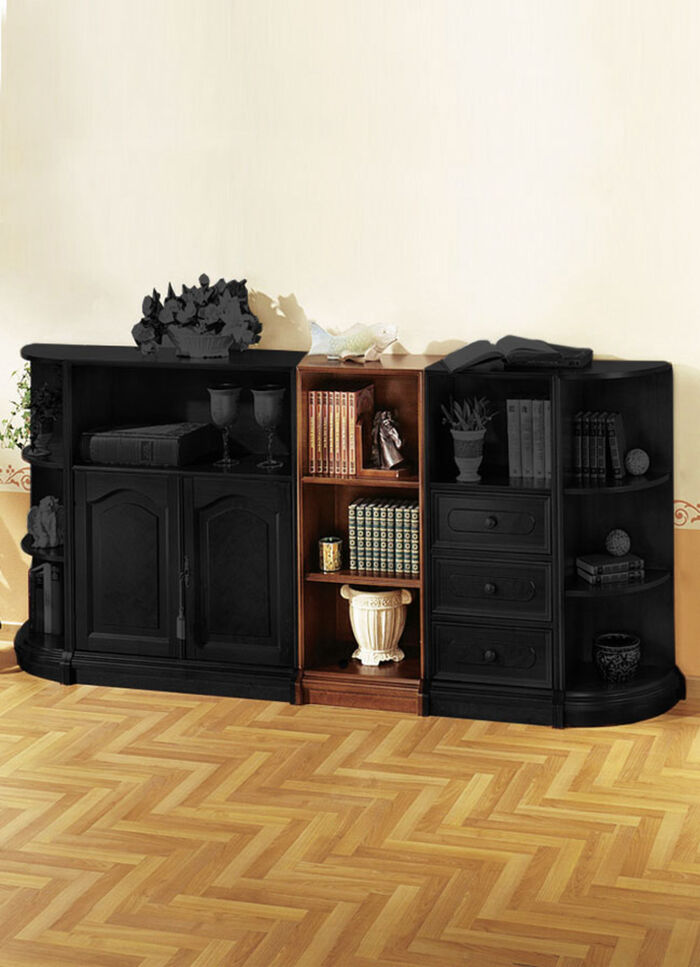 Teilmassive Möbelserie mit Echtholzfurnier NUSSBAUM