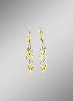 Eleganz in Bewegung: Bicolor-Ohrringe aus Gold 375/- fein 