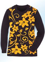 Pullover mit Jacquardmuster und Cloqu&eacute;-Effekten 