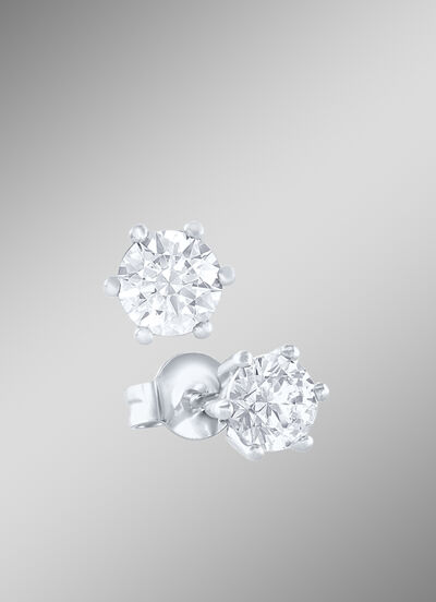 Ohrstecker in Weißgold 