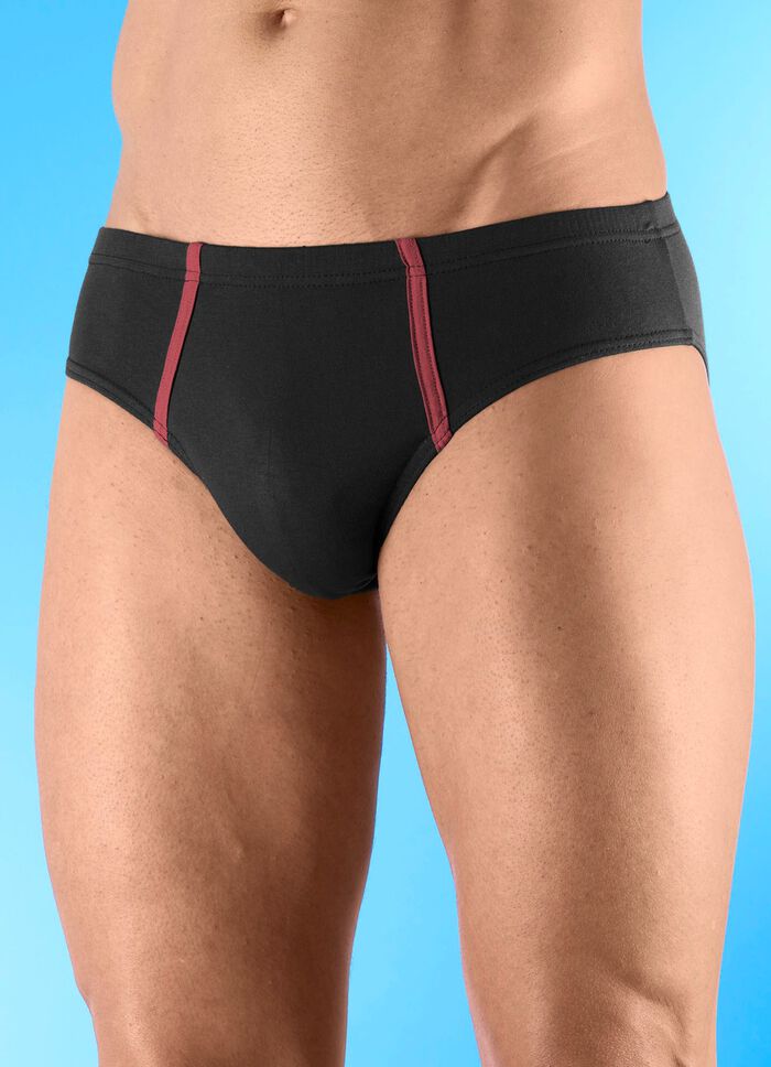 Sechserpack Slips mit Kontrastpaspeln 