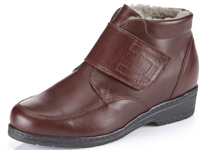ELENA EDEN Stiefelette aus Rind-Anilinleder BORDEAUX