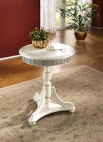 Beistelltisch mit umlaufender Verzierung 