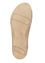 Sandale aus teilweise perforiertem Nappaleder COGNAC