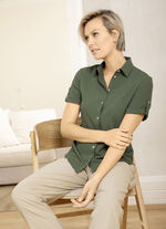 Bluse mit Hemdkragen 